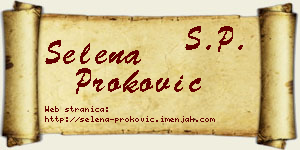 Selena Proković vizit kartica